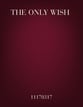 The Only Wish SATB choral sheet music cover